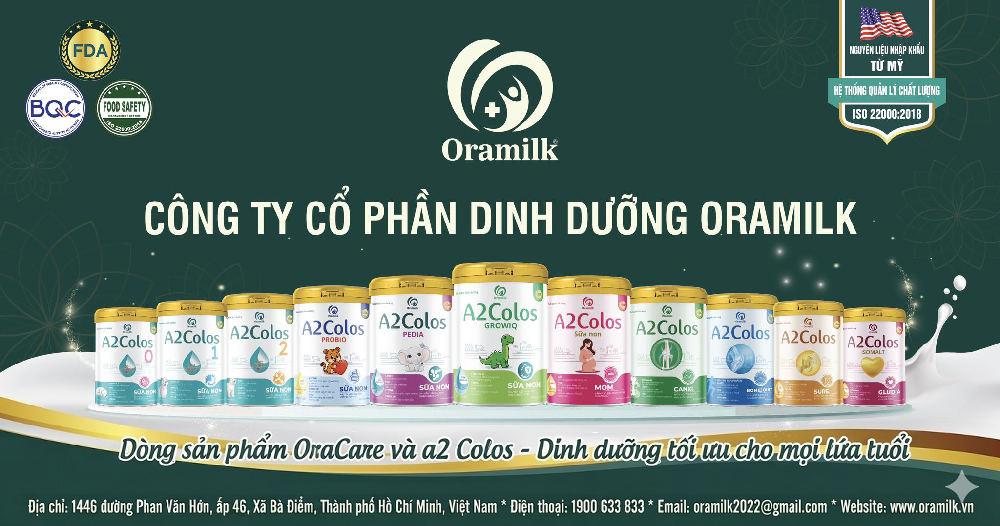 Giới thiệu Công ty Cổ phần Dinh Dưỡng Oramilk